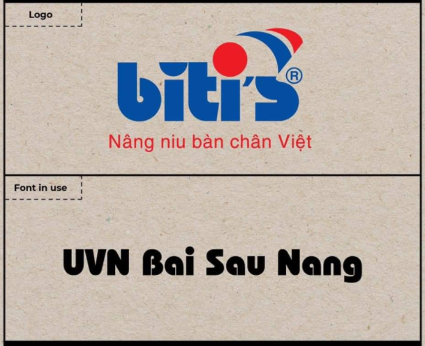 Font chữ thiết kế logo các thương hiệu Việt Bitis