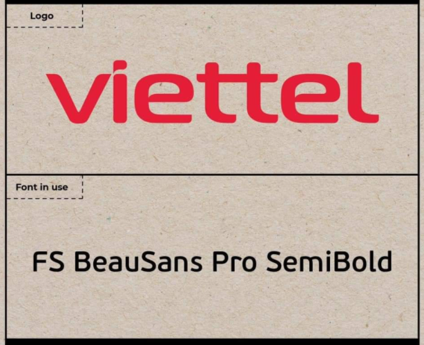 Font chữ thiết kế logo các thương hiệu Việt Viettel