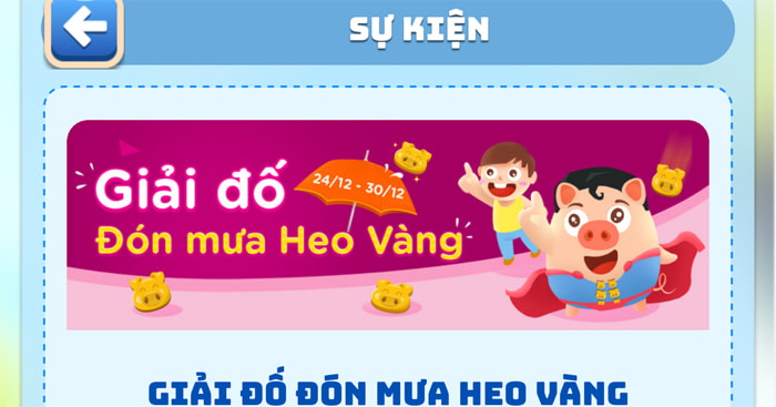 Đáp án Giải đố đón mưa Heo Vàng